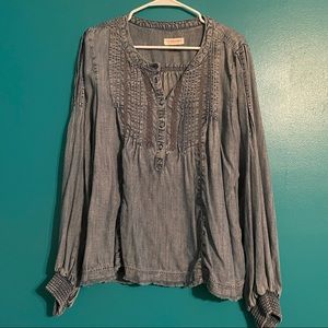 Pilcro by Anthropologie Norah Pintucked Blouse